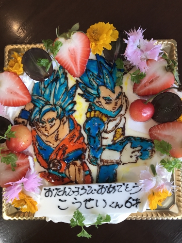 ドラゴンボールキャラクターケーキ キャラクターケーキ お祝いケーキ 新着情報 福岡 大宰府のパフェ レストラン ノエルの樹